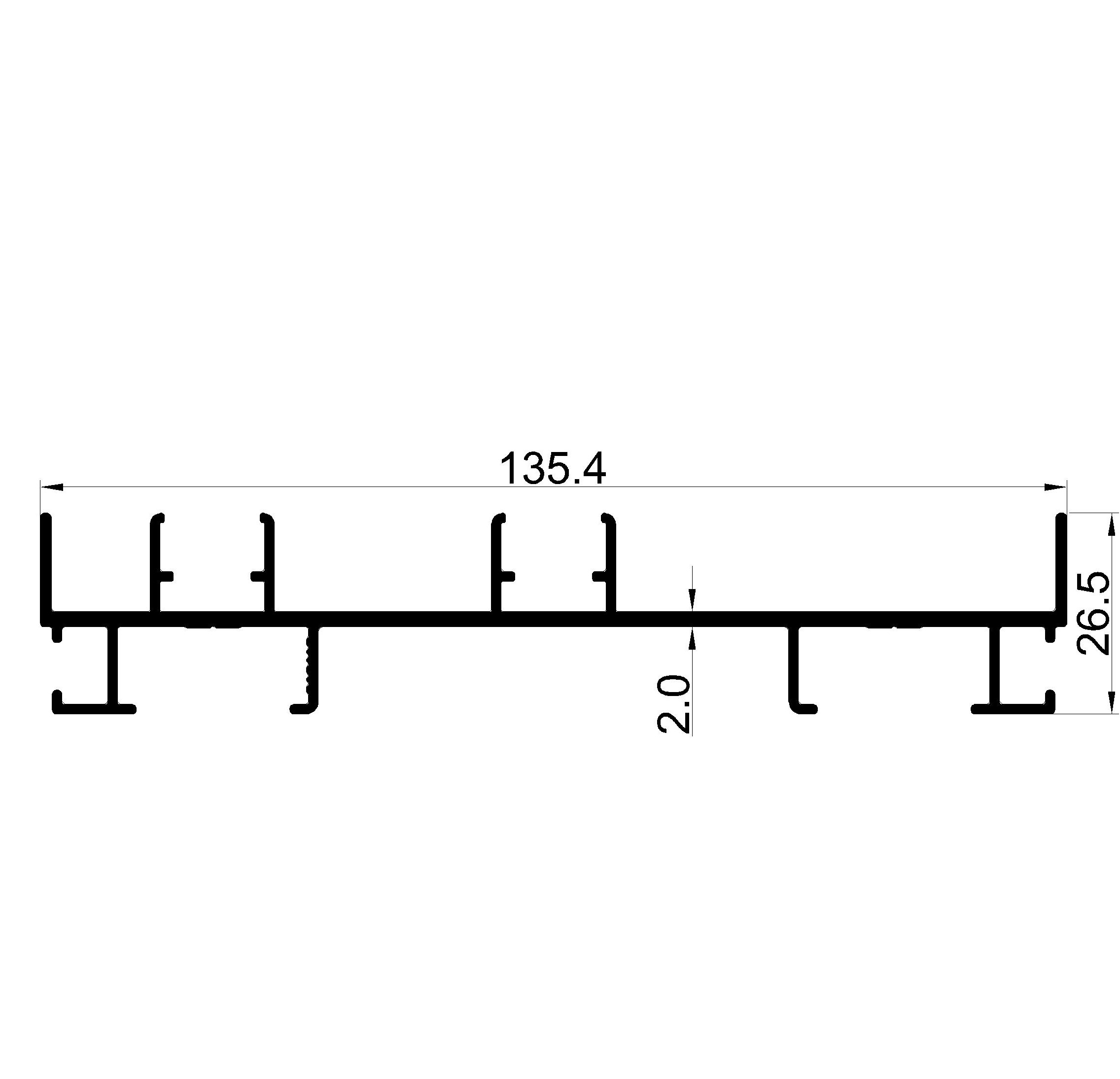 3-Track Side with 2 U Profiles